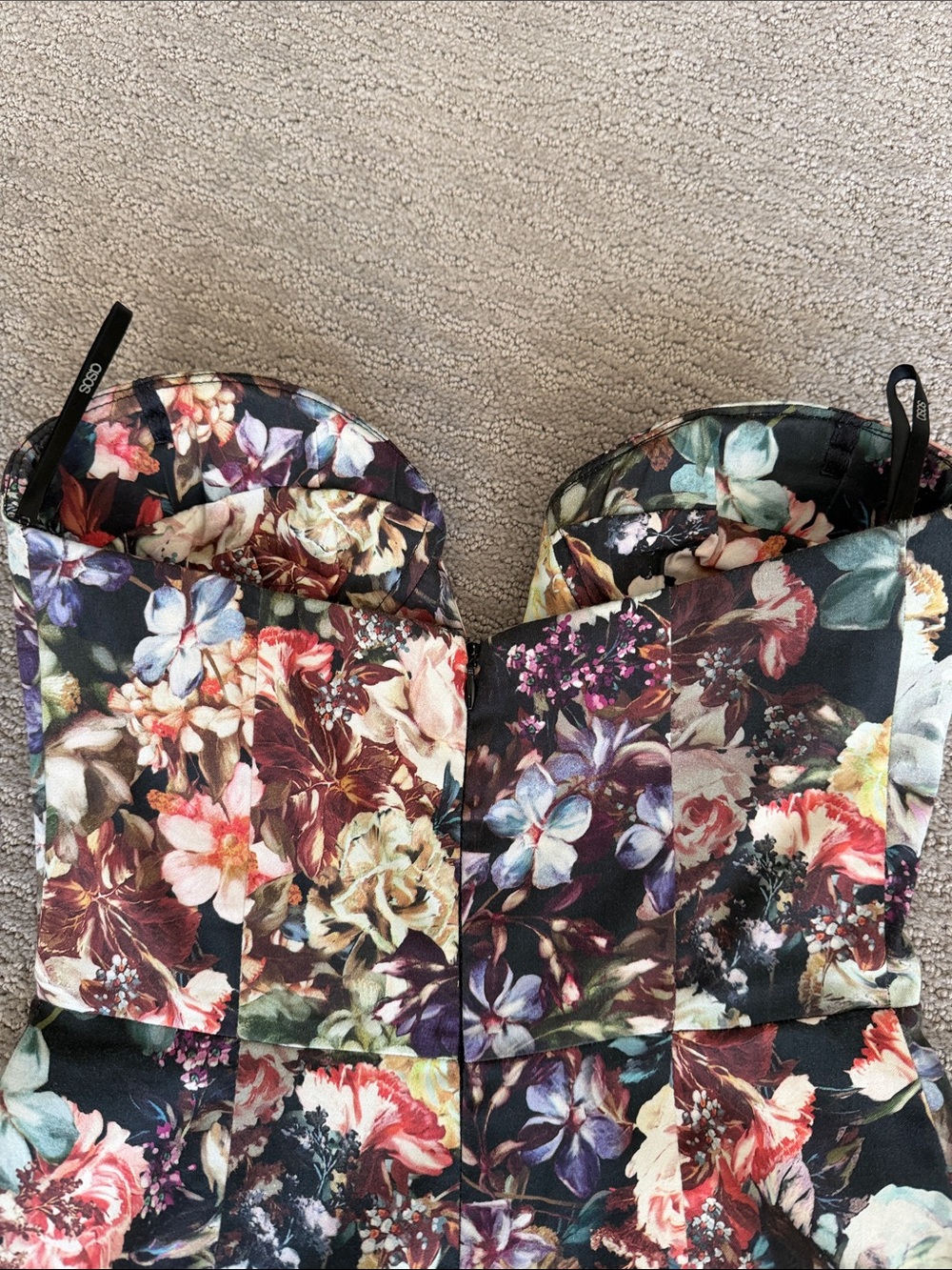 Floral Strapless Bodycon Dress - Multicolor ASOS - Picture 6 of 6